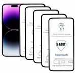 Bzontech İphone 14 Pro Max İle Uyumlu Ekran Koruyucu Tam Kaplayan 5li Set