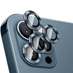 Bzontech iPhone 15 Pro / 15 Pro Max ile Uyumlu Mercek Lens Kamera Koruyucu MAVİ Titanyum