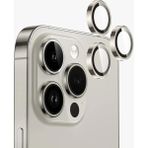Bzontech iPhone 15 Pro / 15 Pro Max Mercek Lens Kamera Koruyucu Naturel Titanyum