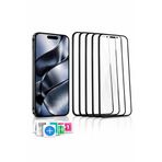 Bzontech İphone 15 Pro Max İle Uyumlu Ekran Koruyucu Tam Kaplayan 5li Set