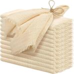BZSDDY 10/20 ADET 32 x 32 cm Pamuklu Çarşaflar Rustik Peçeteler Guaze Kumaş Tipe