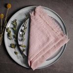 BZSDDY 24 ADET 45 x 45 cm Turuncu Pamuklu Keten Peçeteler Rustik Peçeteler Guaze Kumaş Tipe