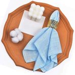 BZSDDY 4/8 adet 32 x 32 cm standartları pamuklu keten, rustik kumaş, çay standartları, düğün standartları, rustik keten, akşam yemeği için parti