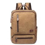 C-Active 1260 Açık Kahverengi Kanvas Kumaş Büyük Boy Unisex Sırt Çantası