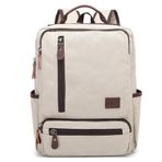 C-Active 1260 Bej Kanvas Kumaş Büyük Boy Unisex Sırt Çantası
