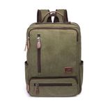 C-Active 1260 Koyu Yeşil Kanvas Kumaş Büyük Boy Unisex Sırt Çantası