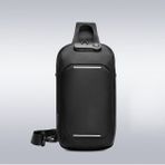 C-Active Erkek Bodybag Omuz Çantasi Oxford Kumaş 8619 Siyah - Gri