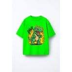 c.c.l. coccolin kids baby clup Dinozor Rawr Baskılı Erkek Çocuk Oversize T-Shirt