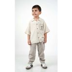 c.c.l. coccolin kids baby clup Erkek Çocuk Oversize Keten Pantolon Gömlekli 2'li İkili Takım