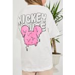 c.c.l. coccolin kids baby clup Kız Çocuk Oversize Mickey Mouse Baskılı Tişört T-Shirt