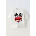 c.c.l. coccolin kids baby clup Şimşek Mcqueen İsme Kişiye Özel Doğum Günü Erkek Çocuk Oversize T-Shirt