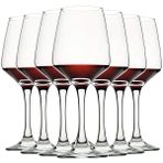 C CREST 8'li Şarap Kadehi Seti, 340 ml, Kurşunsuz, Şeffaf, Dayanıklı Cam Eşya