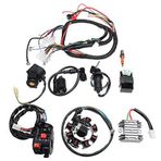 C-FUNN Elektrikli Kablo Demeti Tel Dokuma CDI Motor Stator Tam Set ATV QUAD 150/200/250CC için