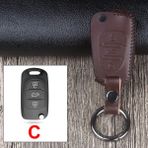 C Kahverengi Kia Rio 5 Sportage Erato K3 Forte Optima K5 K2 Ceed Sorento Soul Picanto Aksesuarları Için Deri Araba Uzaktan Kumanda Anahtar Kılıfı Kapak (Yurt Dışından) - 1
