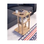 C Sehpa Raflı Model Mdf'lam Ve Ahşap Ayaklı , Yan Sehpa, Çay Sehpası, Çiçeklik , Sevis Sehpası Cumpa C Sehpa 40cm