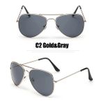 C Stili Erkekler Vintage Alüminyum Polarize Güneş Gözlüğü Claun Gözlükleri Kaplama Lens Menwomen Için Sürüş Bisiklet Gözlük (Yurt Dışından) - Renkli - Standart - Spor Gözlükleri