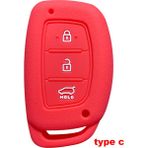 C Tipi Kırmızı Hyundai Solaris Accent IX25 Creta Elantra IX35 Tucso Verna I10 I20 I40 Anahtarlık Araba Aksesuarları Key Case (Yurt Dışından) - araba anahtarı kapağı