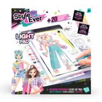 C Toys Işıklı Tablo – Yaratıcı Set Modu – Kurşun kalem, şablon ve çıkartma içeren LED çizim masası – Çocuklar için aksesuarlı kıyafet tasarım seti