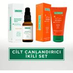 C Vitamini Serumu & Spf 50 Güneş Kremi Canlandırıcı 2’li Cilt Bakım Seti