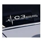 C3 Yan Cam Sticker Oto Kapı Çıkartma Tuning oto 20 cm x 7 cm yazı 66