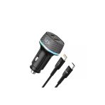 C435 55W Dual Pd30w + Qc25w Araç Şarj Aleti Type-C To Lightning Kablo Set