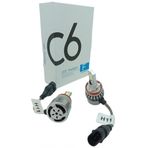 C6 Led Xenon 2 Adet H11 Led Xenon 36w 3800lm Led Zenon Beyaz Renk Işık Turbo Fanlı