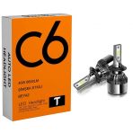 C6 LED XENON 2 Adet H3 Led Xenon 46W 8600LM 6500K Far Ampülü seri =T-T-XEN