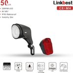 C8 M4 Stili Linkbest 50 Lux Bisiklet Ön Işık Su Geçirmez Far Arka Bisiklet Işık Osram Hub Dinamo Ebike Escooter Için LED (Yurt Dışından)