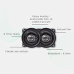 C9 T-Sound 4 Öhm 2 Yollu Terrter'li Kaaksiyel Araç Hoparlörleri - 10 Cm