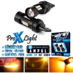 C9 T20 W21 5W 7443 Canbus Gündüz Farı Sinyal Sis Geri Vites Ampulü 21 LED Turuncu 4014 Smd LED Çip 7443 Soket