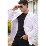 C9059 Dewberry Erkek Ceket-Açık Beyaz - 3XL