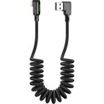 CA-7300 90 Derece Spiral Ledli Örgü Kablo 3A 1.8m