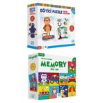 CA Games 5028-5039 2'li Eğitici Puzzle ve Memory Set
