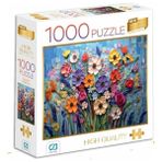 Ca Games Çiçekler Puzzle 1000 Parça Renkli Yüksek Kalite Eğlenceli Aktivite