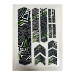 ca kay bu Geometrik Bisiklet Kadro Sticker Seti – Yeşil Siyah Frame Koruma Sticker –