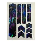 ca kay bu Neon Joker Tarzı Bisiklet Kadro Sticker Seti – Dark Graffiti Frame Koruma Sticker –