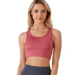 ca lia Aurafit Arkası Halter Kesim U Yaka Spor Sütyeni/Büstiyer/Croptop (Gül Kurusu, S/M)