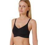ca lia F.K Lazer Kesim Pedli Seamless Bralet Hayalet Sütyen (Siyah, 75B)