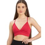 ca lia Kaplı Kruvaze Arkası Çapraz Derin Dekolte İp Askılı Spor Sütyeni/Büstiyer (Kırmızı, S/M)