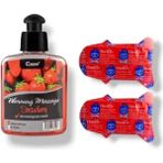 Caas Çilek Aromalı Masaj Yağı 100 ml - Erkeklere Özel Sertlik Performans Takviyesi 6'lı - 2 Adet
