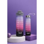 Cabbaroğlu Ticaret 2'li Motivasyonel Matara Seti (900ML - 500ML) - Tritan Pipetli Sporcu Su Şişesi Bpa Free - Çok Renkli
