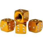 Cabbaroğlu Ticaret Zar Desenli Metal Sibop Kapağı Gold Renk 2 Adet