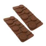 Cabilock 2 Paket Silikon Pişirme Lolipop Kalıpları Kurabiye Şeker Çikolata Bisküvi Yapışmaz Ve