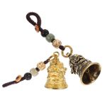 Cabilock 2pcs Retro Bell Charm Anahtar Zinciri Kolye Dekoratif Çanta Sırt Çantası Asma Kolye