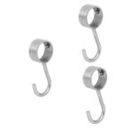 Cabilock 3 Set Paslanmaz Çelik Askı Borusu Kancası 25mm Çap Çıkarılabilir Kancalar Mutfak Gardırop Dolap Kancası Kamp Için 2 Adet * 3