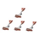 Cabilock 4 Adet Kızarmış balık klipleri pişirici cooker Baharatlı et maşası Izgara maşası Pişirme Gereçleri yapışmaz paslanmaz fritöz yağda kızartmak Biftek maşaları biftek kelepçesi Silver