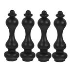 Cabilock 4 Adet Yemek kamyonu bağlantı parçaları güverte korkuluk kelepçeleri Havuz Korkusu Kelepçeleri Balkon Korkusu Braketleri havuz cam kelepçeleri Çinko Alaşım Black