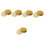 Cabilock 5 Set Tepsisi Festival Plaka Tepsiler Bölünmüş Tepsisi Şişme Ay Tatlı Tabakları Ramazan Aperatif Ramazan Kurabiye Tepsisi Golden 12 Adet*5