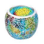 Cabilock Cam Mumluk Mozaik Mumluk Tealight Tutucu Dekoratif Mumluklar Renkli Şamdan Ev Tealight Tutucu