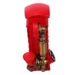 Cabilock Retro telefon kabini dekorasyonu Klasik döner kabin antika para telefonu antika para kabini retro telefon kulübesi Vintage kadran modeli retro döner telefon reçine kırmızı